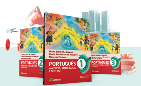 Capas dos três livros da coleção Português - Contexto, Interlocução e Sentido